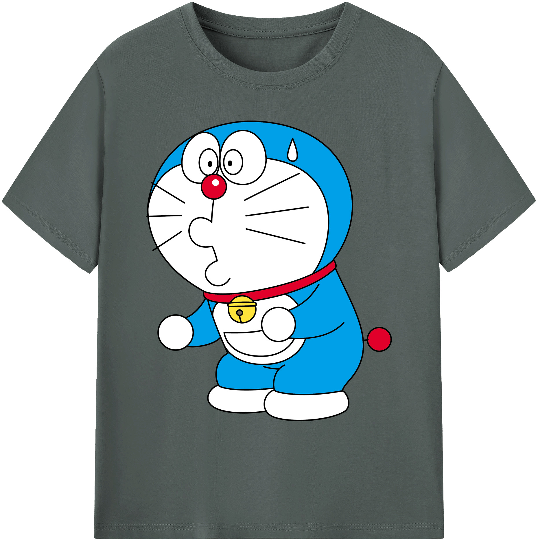（画像用） ドラえもん Doraemon 綿100％ メンズ半袖Tシャツ｜肌触りやわらか＆通気性